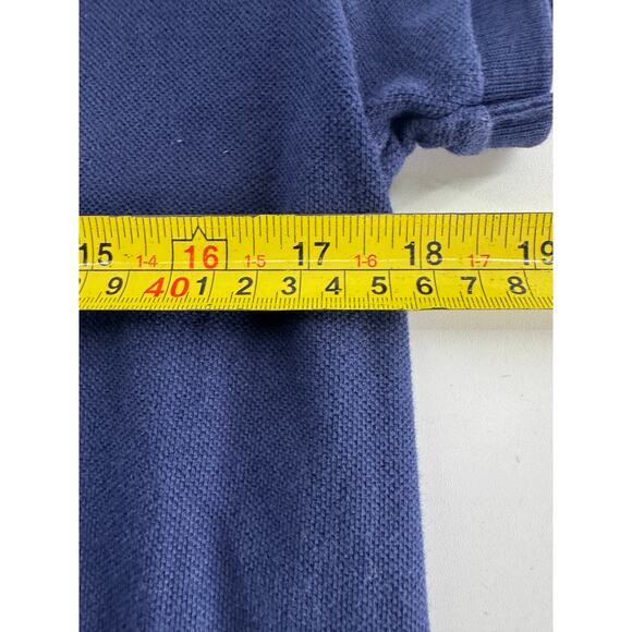 Vintage Y2K Ralph Lauren Sport Dress Skinny Polo USA Flag Pony Size Medium Blue - Picture 7 of 8